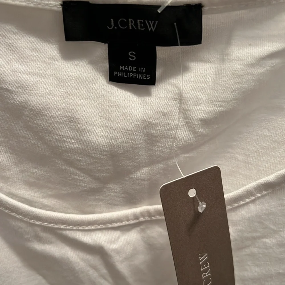 NWT J.CREW White Tiered Eyelet Ruffle Tank Top Shirt Sleeveless S